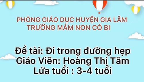 Thể dục: Đi trong đường hẹp - MGB